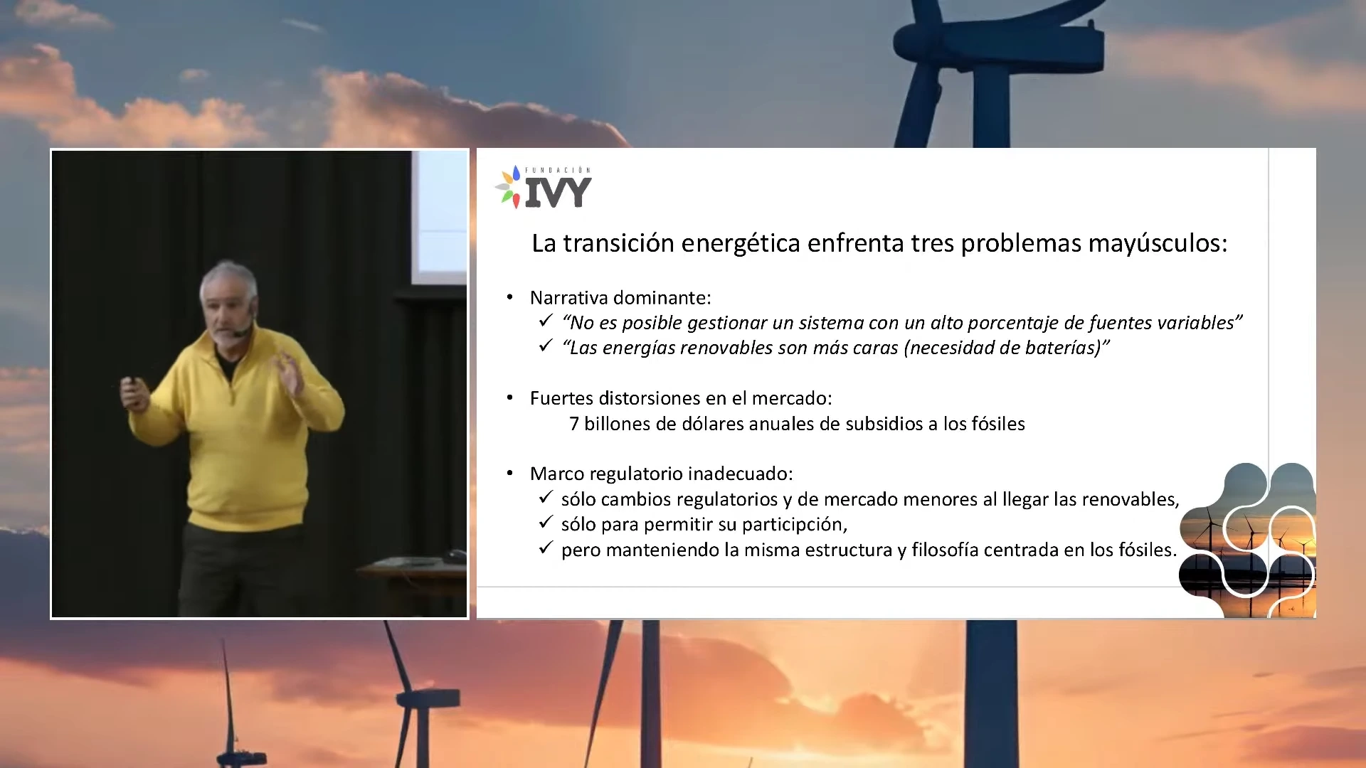 Captura de coloquio sobre Cambio Climático