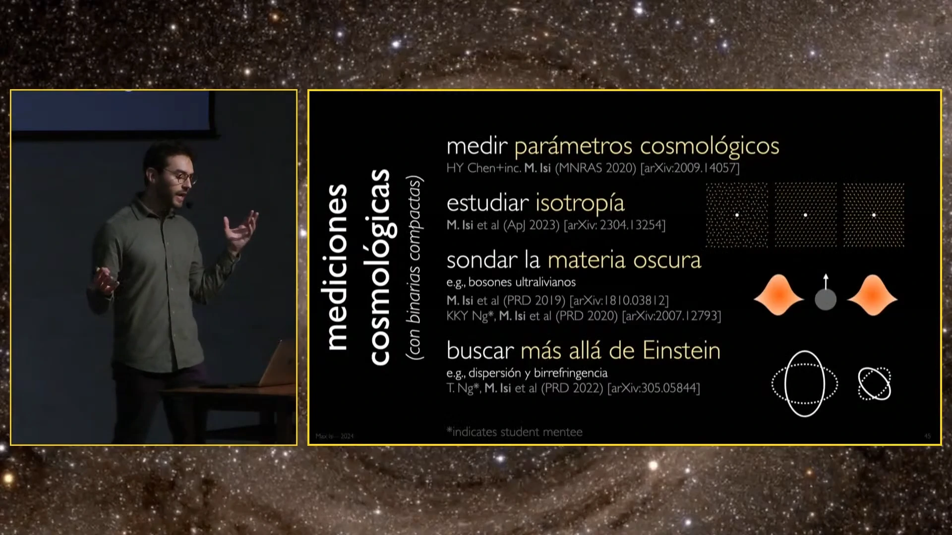 Captura de coloquio sobre Ondas Gravitacionales