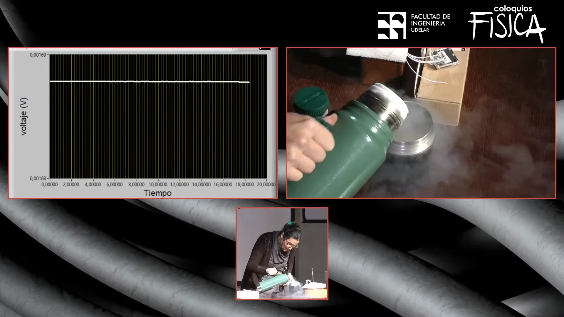 Captura de coloquio sobre Superconductividad