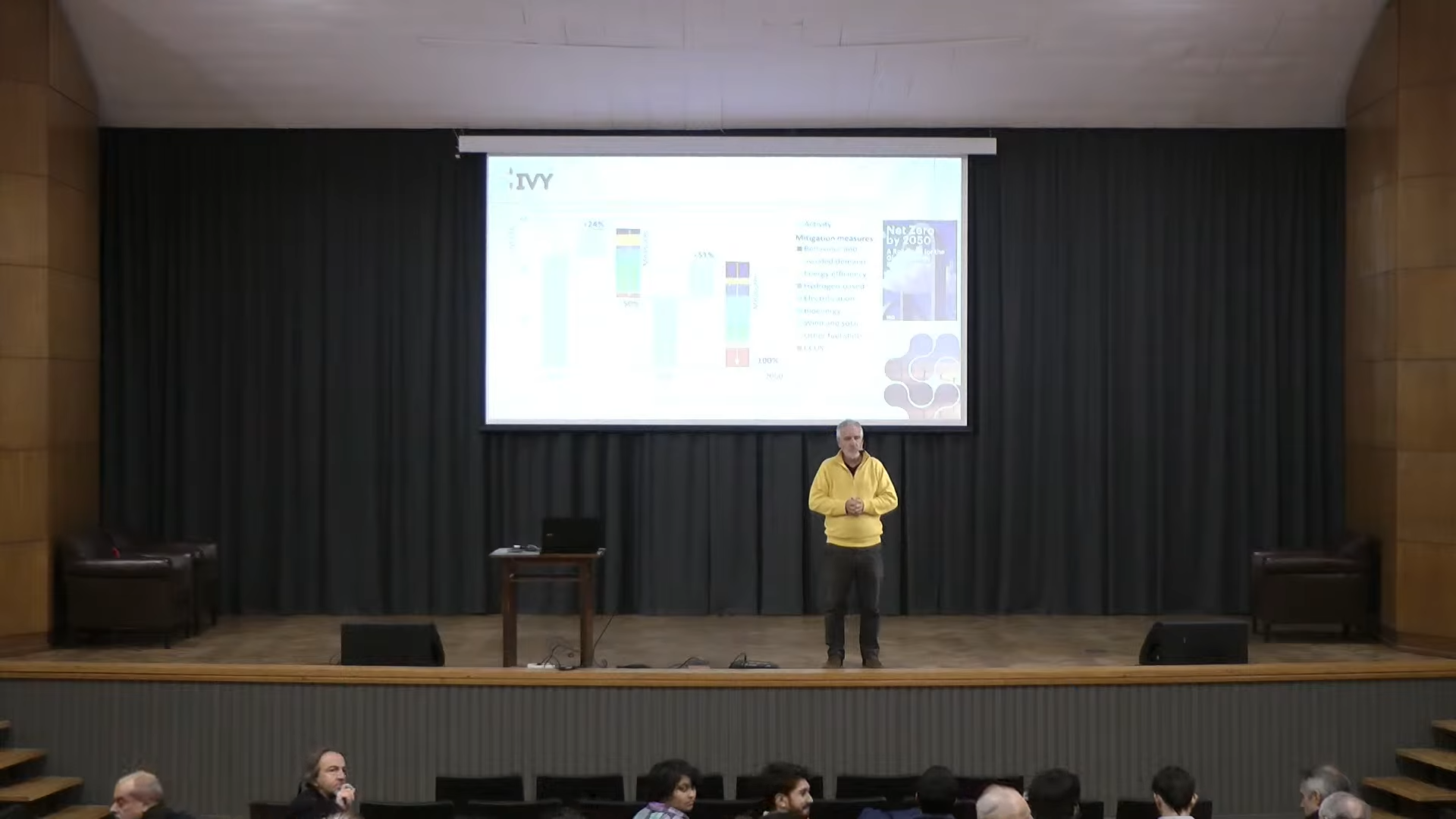 Coloquio de Ramón Mendez sobre el cambio climatico y la transición energetica