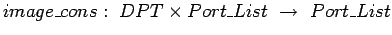 $ image\_cons:  DPT \times Port\_List \rightarrow  Port\_List $