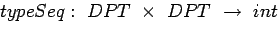 \begin{eqnarray*}
typeSeq( <TYPEDEF  t  id , \_>, <\_,\_> ) & = & typeSeq(<t,...
...a_{n}, \_>,<b_{m},\_>) \\
typeSeq(<\_,\_>,<\_,\_>) & = & 0 \\
\end{eqnarray*}