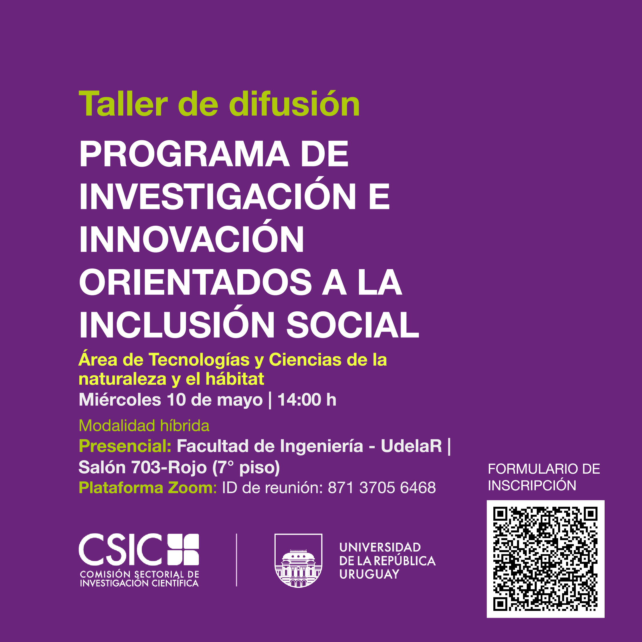 taller de inclusión social afiche