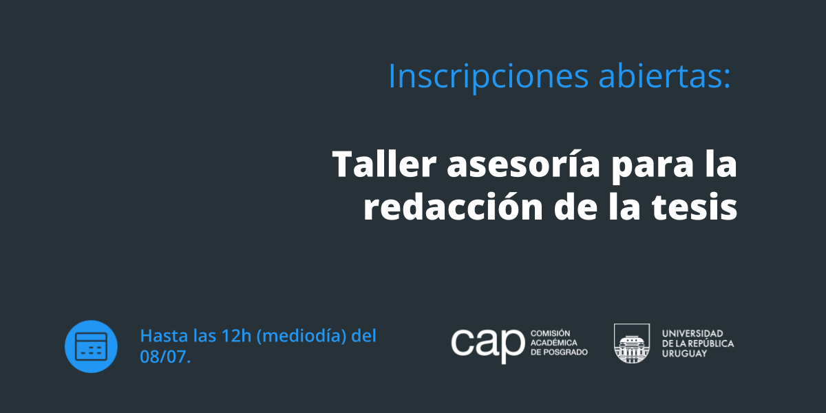 Taller sobre la escritura de tesis de posgrado dirigido a tutores