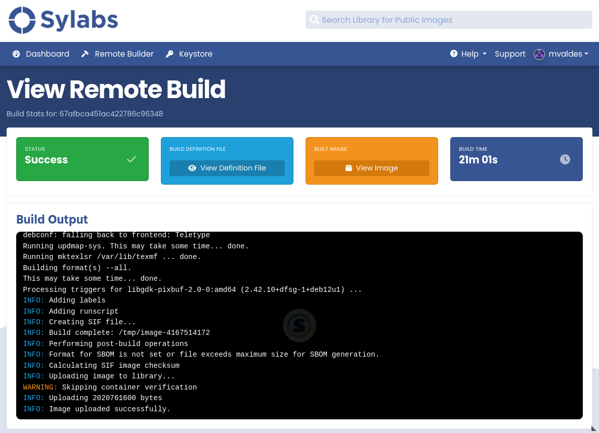 Sylabs Remote Build